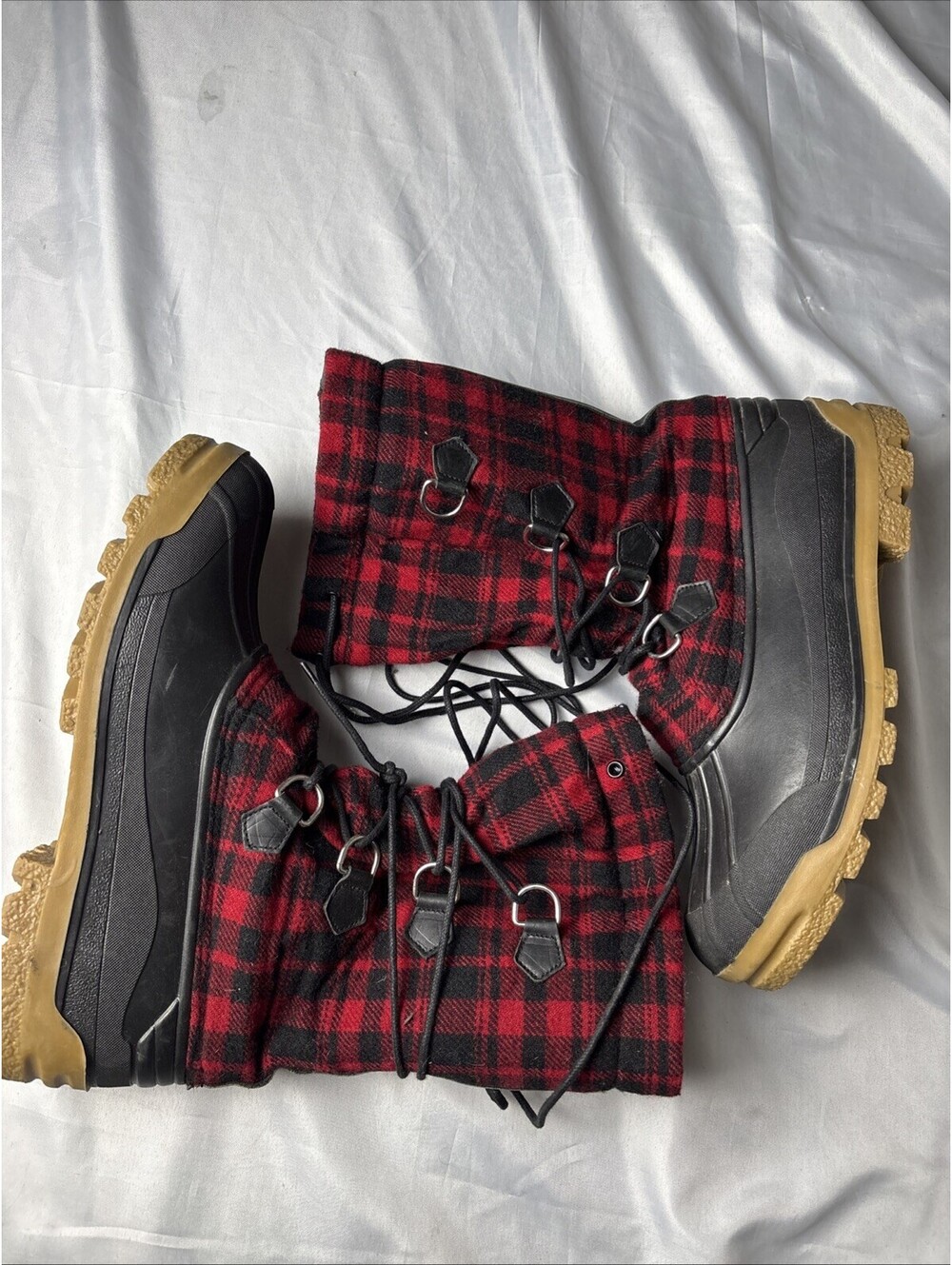 Men’s Ralph Lauren Snow Boots Plaid Size 12 D